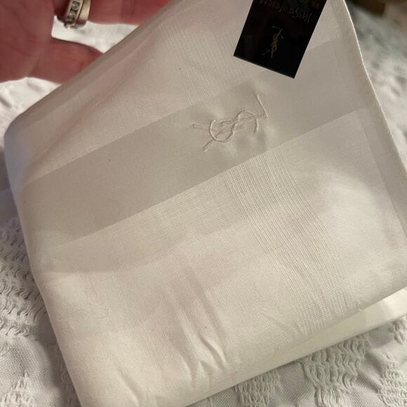YSL Handkerchief / Scarve/ New white - Picture 6 of 8